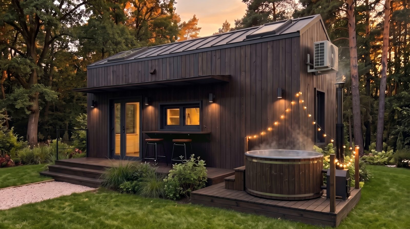 Exterior at dusk